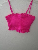 Women&#39;s Pink Puckered Swimwear Top, (Size L Marked on Garment Tag). Side... - £12.58 GBP