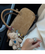 ZARA BNWT 2025. SAND BROWN SPLIT SUEDE LEATHER MINI BAG BOWLING. 6635/51... - $108.75