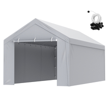 VEVOR Carport Replacement Canopy Cover Top + Side Wall 10 x 20 ft, Water... - $120.99