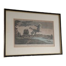 Richmond Coloured Engraving, View from the River, G. Royce, Framed, Antique - £71.04 GBP