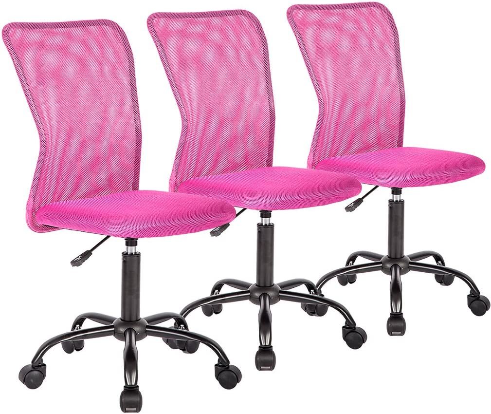 Primary image for Office Chair Desk Chair Computer Chair with Lumbar Support Swivel Rolling, Pink