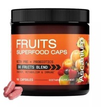 Ascanium Fruits Superfood Caps Whole Fruit Supplement Energy Digestion Immune 90 - £10.44 GBP