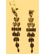 Nieman Marcus Green and Lavender Crystals Waterfall Earrings - $1,862.86 MXN