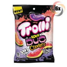 6x Bags Trolli Sour Duo Crawlers Flavored Gummi Candy | 4.25oz | Fast Shipping - £18.17 GBP