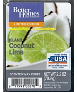 Island Coconut Lime Better Homes and Gardens Scented Wax Cubes Tarts Melts - £2.94 GBP