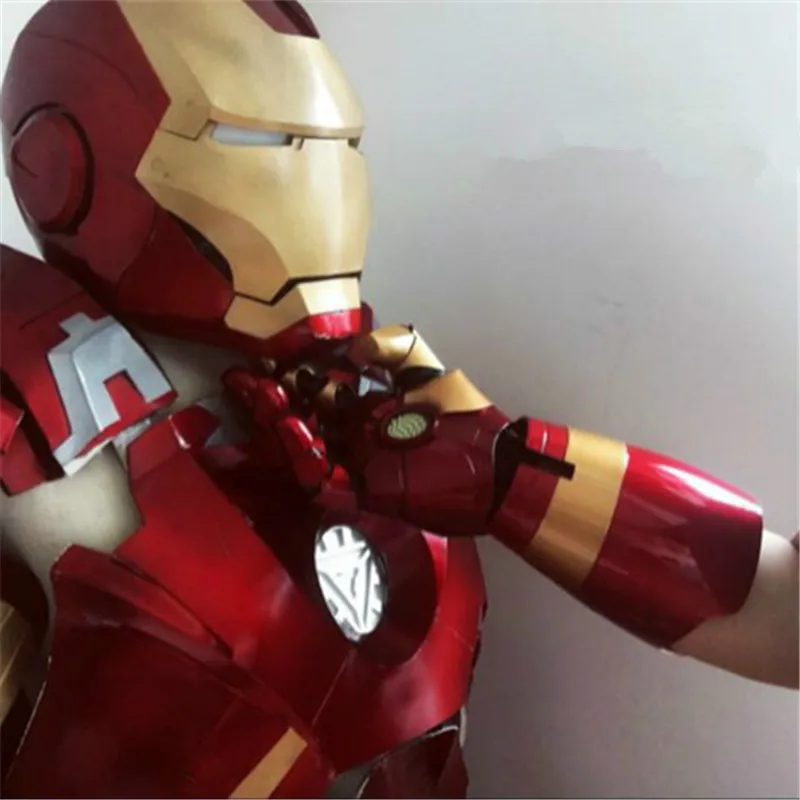 El iron man helmet mk43 cosplay avengers arc fx wrist armor gauntlet 1 1 armor wearable thumb200