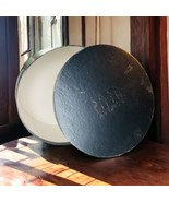Vintage Saks Fifth Avenue Hat Box 16” Classic Round Black Silver Hatbox ... - €44,23 EUR