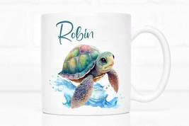 Personalized Turtle Mug, Turtle Gifts For Women, Sea Turtle Mug, Personalized Tu - £13.66 GBP