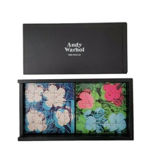 Andy Warhol Floral Wood Puzzle Set Six 25 Piece Puzzles In Sleek Black Wood Case - £11.14 GBP