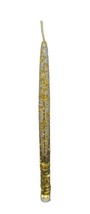 Vintage MCM Lucite Acrylic Candle Stick Clear Gold Silver Leaf Flakes - £11.88 GBP