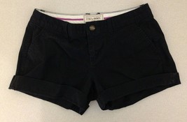 Old Navy Women&#39;s Black Perfect Low Rise Cotton Blend Chino Shorts Size 6  - $10.88