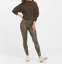 Spanx faux leather croc shine legging in DK OLIVE - £53.10 GBP