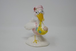 Schmid 1989 Stork with Baby 4&quot; Figurine RARE - £10.97 GBP