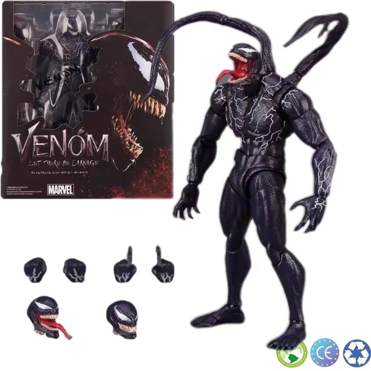 Bandai SHFiguarts Venom Action Figure SHF Venom 2 Let There Be Carnage Anime - £30.29 GBP