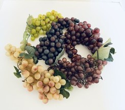 Faux Grapes Plastic Rubber Assorted Colors Still Life Fruit Decor MCM 5 Bunches - £17.31 GBP