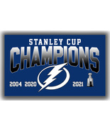 Tampa Bay Lightning Hockey Stanley Cup Champions Win Flag 90x150cm 3x5ft... - £11.76 GBP
