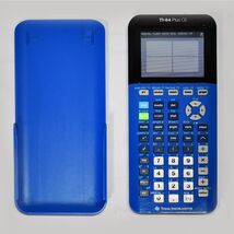 Blue Texas Instruments TI-84 Plus CE Graphing Calculator With Cover 326!!! - $74.25