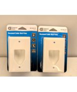 Lot of 2 Commercial Electric Recessed Cable Wall Plate 1-Gang Duplex Pla... - $17.72