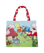 Loungefly The Smurfs Village Life Canvas Tote Bag - $643.64 MXN