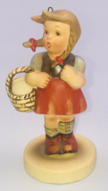 VTG 1984 Berta Hummel Schmid Girl w/ Basket Figurine Ornament 2nd Edition 4&quot; T - £7.58 GBP