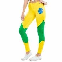 Nwt Tipsy Elves Ladies Brazil Flag Patriotic Leggings Xxl - £11.98 GBP