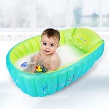 Green Inflatable Baby Bathtub, Newborn Baby Bathtub seat - £35.04 GBP