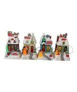 4 Hallmark Caroling Cottages Christmas Synch Music Lights 2009 ALL WORK - $824.61 MXN