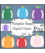 Pumpkin Shape Digital Cliparts Vol. 3 - $37.17 MXN