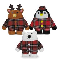 MPP Holiday Tartan Dog Toys Adorable and Cuddly Soft Squeaker Toss Chew Play Tug - £12.97 GBP+