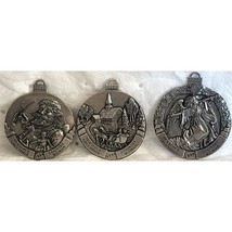 Vintage Country Woman Pewter Christmas Ornaments 1994 1995 1996 Lot Of 3 - $149.08 MXN