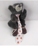 Yottoy Lazy Bear Wearing Bumblee Tie And Resin Shoes 12&quot; Plush - $19.79