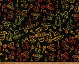 Cotton Batik Mexican Sombreros Maracas Music Fabric Print by the Yard D3... - £11.15 GBP