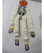 Vintage Beistle Halloween Die Cut Honeycomb Crepe Cardboard Scarecrow Pu... - $32.66