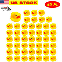 50 Pack Mini Rubber Ducky Float Duck Baby Bath Toy, Shower Bath Birthday... - $14.84