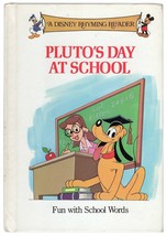 VINTAGE 1988 Disney Pluto&#39;s Day at School Hardcover Book  - £11.86 GBP