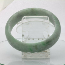Jade Bangle Burmese Jadeite Comfort Cut Natural Stone Bracelet 9.3 inch 75.5 mm - £199.79 GBP