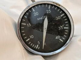 Vintage Boat Gauge 60 Knots Black White Round Untested - $41.58