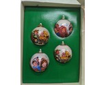 Vintage 1970s Christmas Decorations Bradford Unbreakable Glass Ornaments  - $69.29