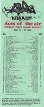 KDKA 1020 Pittsburgh VINTAGE July 11 1966 Music Survey Beatles Stones Elvis - £15.81 GBP