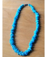 17&quot; Vintage real turquoise necklace with stamped JKa 925 sterling silver... - $741.64 MXN