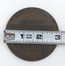 1949 American Railway Engineering Association 50th Anniversary Bronze Medal image 2