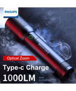 Philips Optical Zoom Flashlight Portable Flashlight With 4 Lighting Mode... - £22.63 GBP