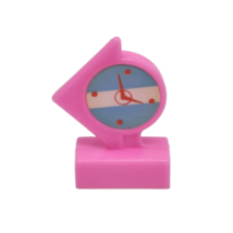 VINTAGE 1980&#39;s MATTEL BARBIE DOLL PINK PLASTIC REPLACEMENT CLOCK ACCESSORY - £8.97 GBP