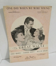 GREAT WALTZ 1938 One Day When We Were Young LUISE RAINER Movie Sheet Music - £8.41 GBP