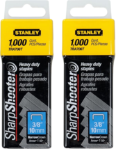 Stanley TRA706T 27/64&quot; W X 3/8&quot; L Heavy Duty Staples 1000-ct (2-BOXES) - $203.28 MXN