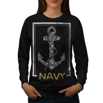 Wellcoda Navy Anchor Sea Vintage Womens Sweatshirt,  Casual Pullover Jumper - £22.58 GBP+