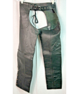 River Road Womens Motorcycle Riding Chaps Buckled Leather Road Wear Sz 8... - £35.78 GBP