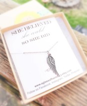 She Believed She Could So She Did - Graduation Necklace, Graduation Jewelry, Gif - £14.23 GBP