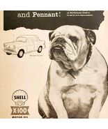 1957 Shell Oil Ensign Pennant Bulldog Import Advertisement Autocar Trium... - $734.44 MXN