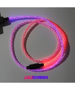 Long LED RGB USB-A to USB-C FAST Light Up Charging Cable Type C Cord Bra... - $14.99